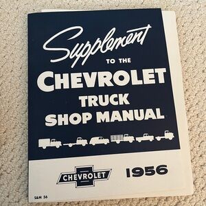 1956 Chevrolet Truck Shop Manual Supplement